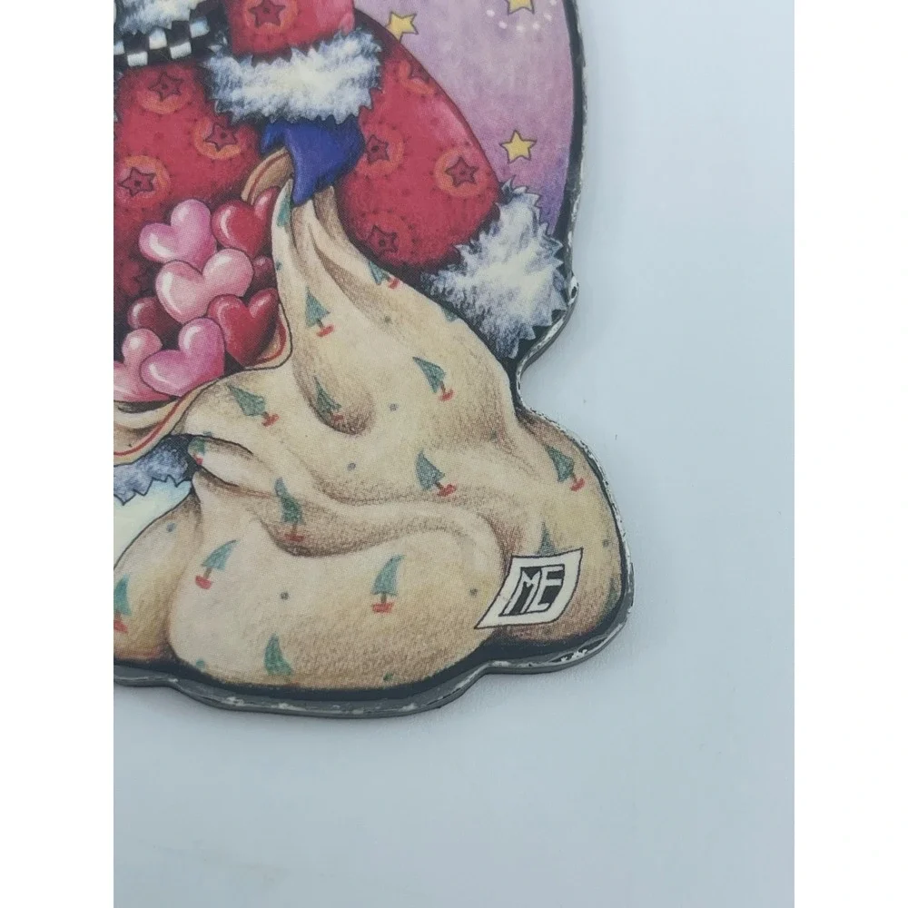 Mary Engelbreit ME Ink 1998 Santa Claus Giving Heart‎ Magnet Christmas 3